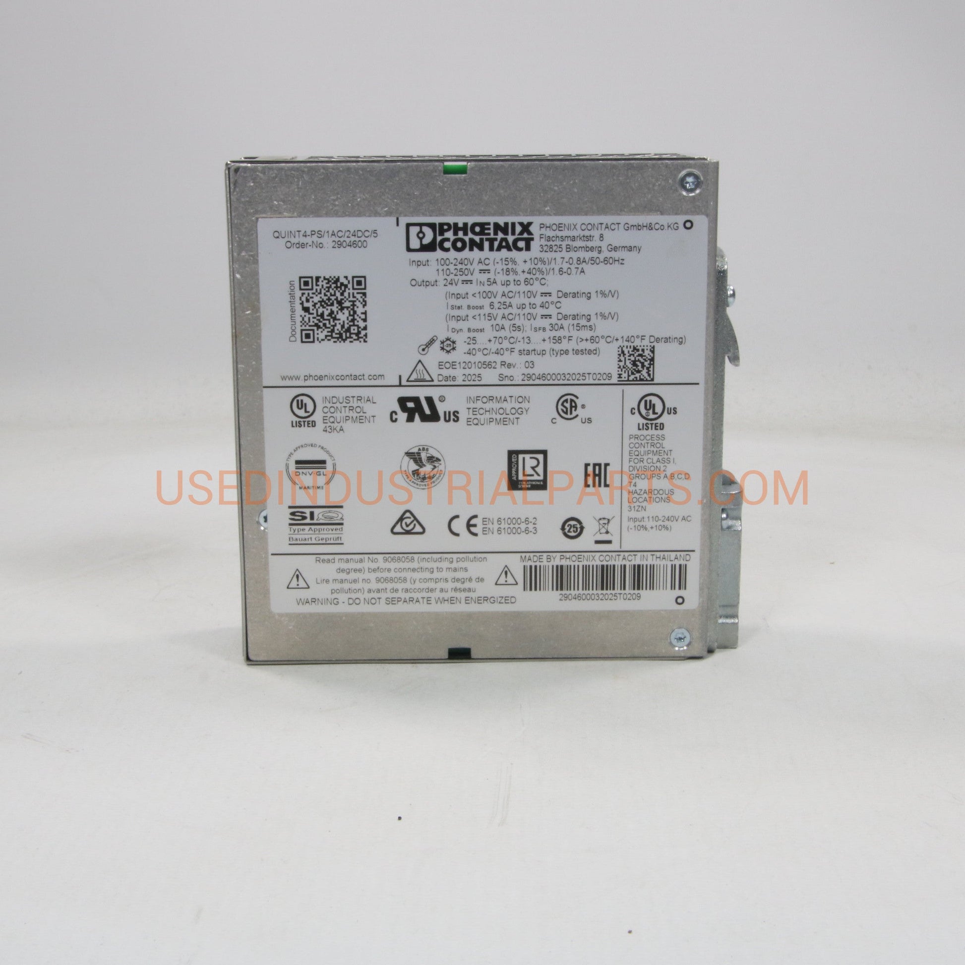 Phoenix Contact QUINT4 PS/1AC/24DC/5 Power Supply-Power Supply-Used Industrial Parts