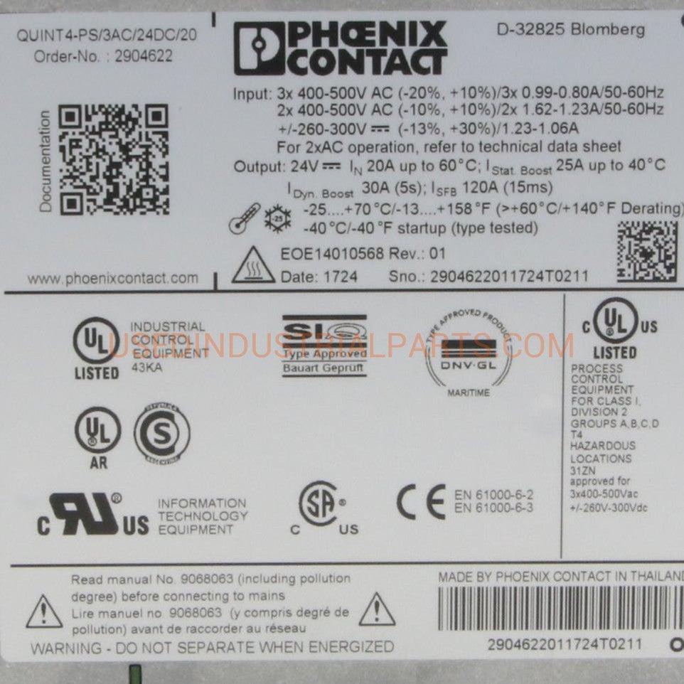 Phoenix Contact QUINT4-PS/3AC/24DC/20 Power Supply-Power Supply-CA-05-04-04-Used Industrial Parts