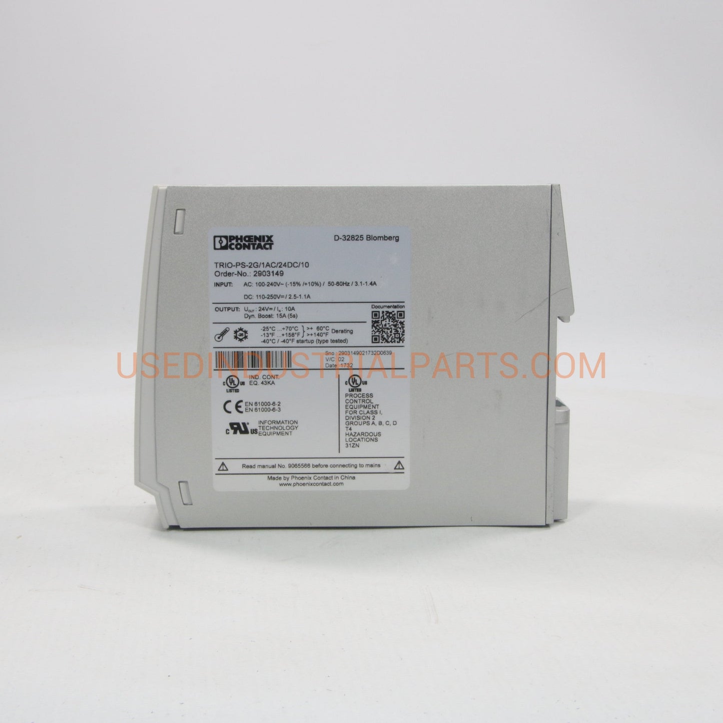 Phoenix Contact TRIO-PS-2G/1AC/24DC/10 Power Supply-Power Supply-AC-05-04-01-Used Industrial Parts