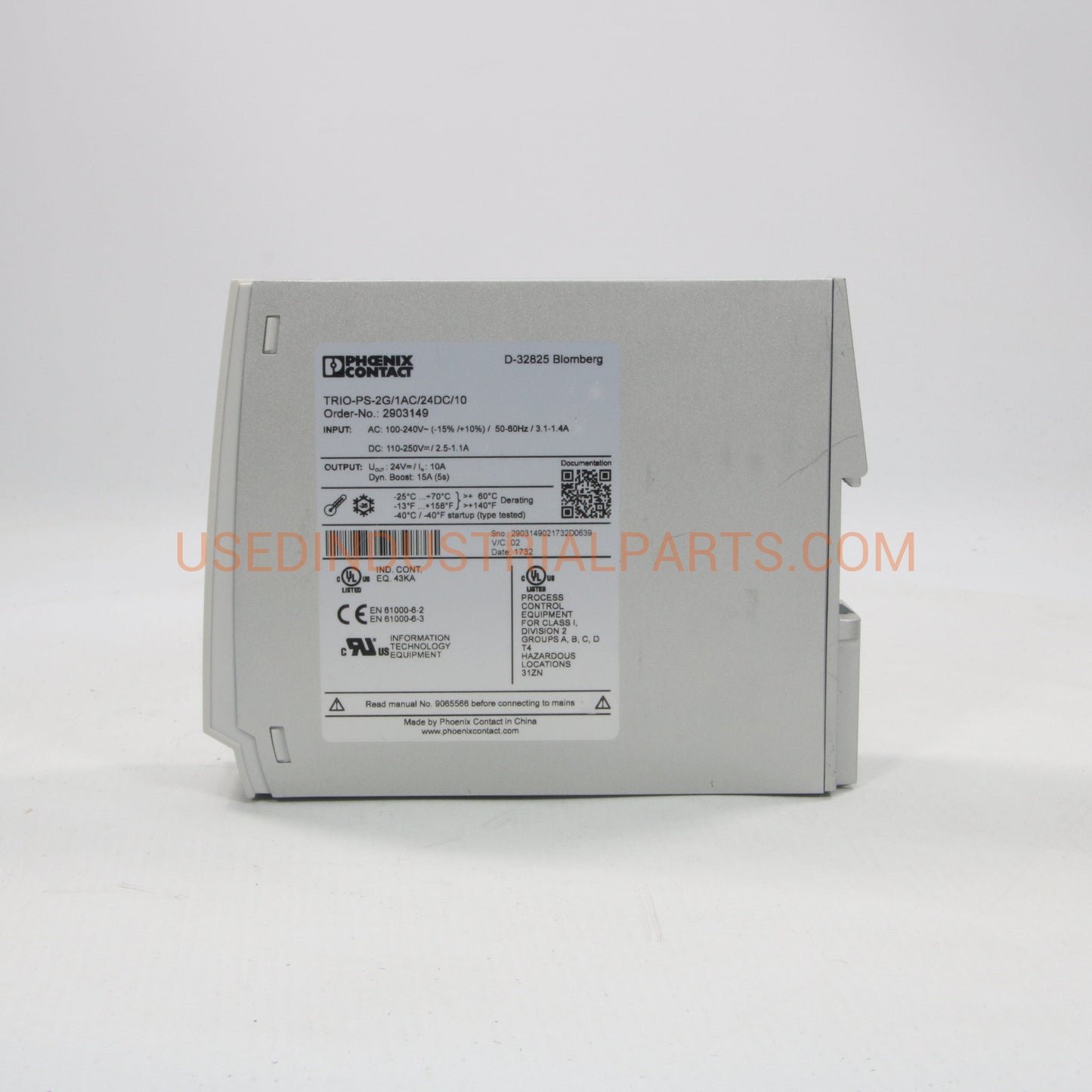 Phoenix Contact TRIO-PS-2G/1AC/24DC/10 Power Supply-Power Supply-AC-05-04-Used Industrial Parts