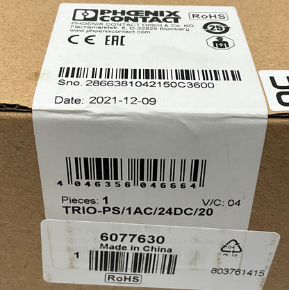 Phoenix Contact TRIO-PS/1AC/24DC/20 Primary Switched Power Supply-Primary Switched Power Supply-Used Industrial Parts