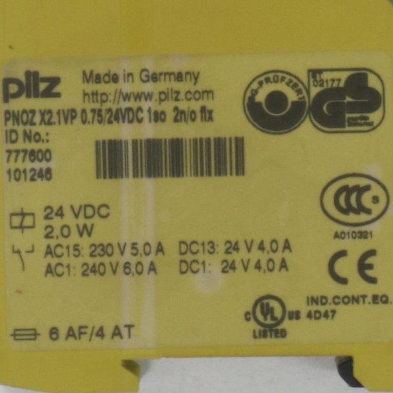 Pilz PNOZ X2 1 VP 075 24VDC 1so 2n o flx Safety Relay-Safety Relay-CA-04-04-03-Used Industrial Parts