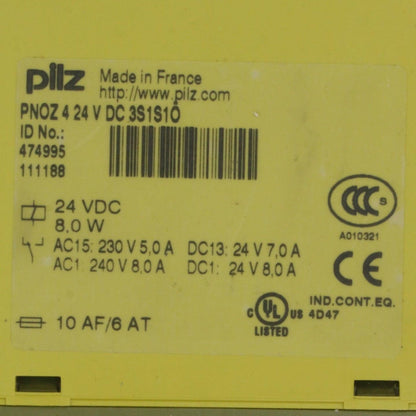 Pilz PNOZ s4 Safety Relay-Safety relays-Used Industrial Parts