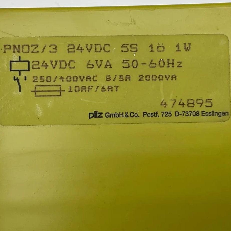 Pilz PNOZ/3 24 VDC Safety Relay - 474895-Safety Relay-Used Industrial Parts