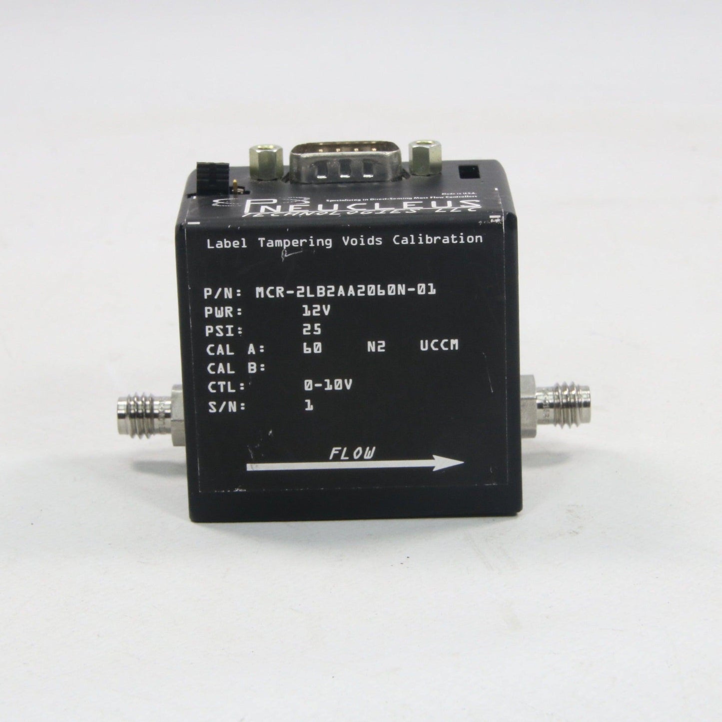 Pneucleus Technologies MicroFlo Mass Flow Controller-Mass Flow Meter-DB-02-04-Used Industrial Parts