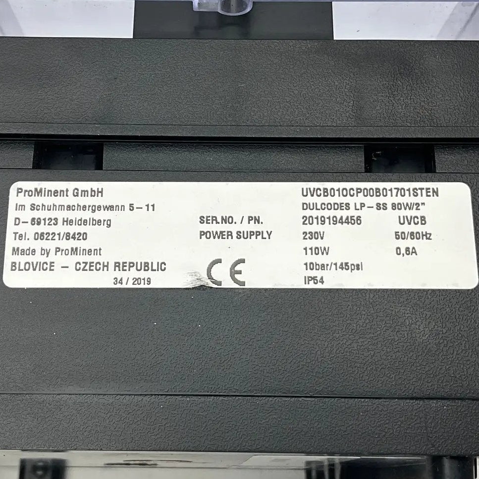 ProMinent Dulcodes LP-SS 80W/2" UV Disinfection System Control Unit-UV Disinfection System Control Unit-Used Industrial Parts