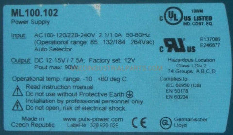 Image of Puls ML100.102 Power Supply-Power Supply-Used Industrial Parts