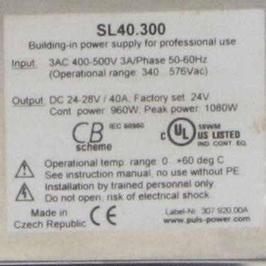 Puls SL40 300 Power Supply-Power Supply-Used Industrial Parts