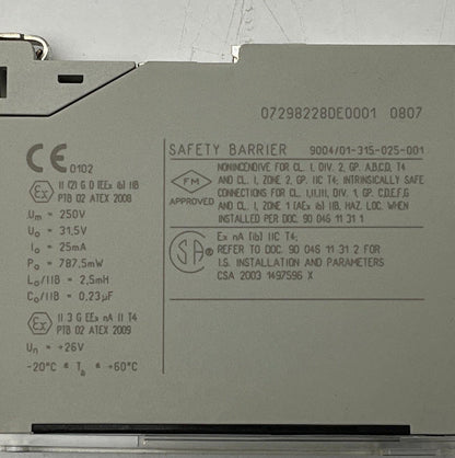 R. Stahl Intrinspak 9004/01-315-025-001 Safety Barrier-Safety Barrier-Used Industrial Parts