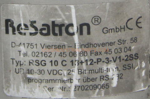 Image of ReSatron Multi-Turn Encoder RSG 10C 13+12-P-3-V1-SS-Multi-Turn Encoder-CD-04-07-Used Industrial Parts