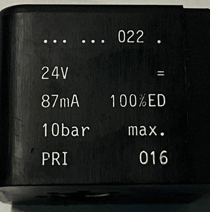 Rexroth 022 Solenoid Valve Coil 24V DC-Solenoid Valve Coil-Used Industrial Parts