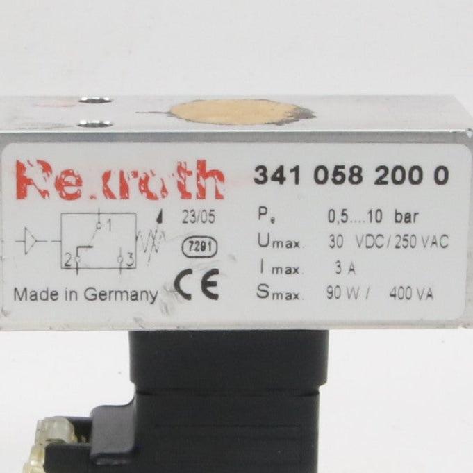 Rexroth 341 058 200 0 Pressure Switch-Pressure Switch-Used Industrial Parts