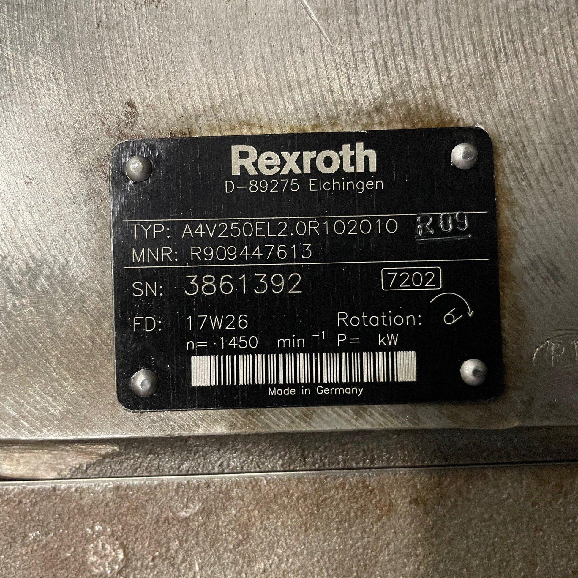 Rexroth A4V250EL2.0R102010 Variable Displacement Pump-Pump-Used Industrial Parts