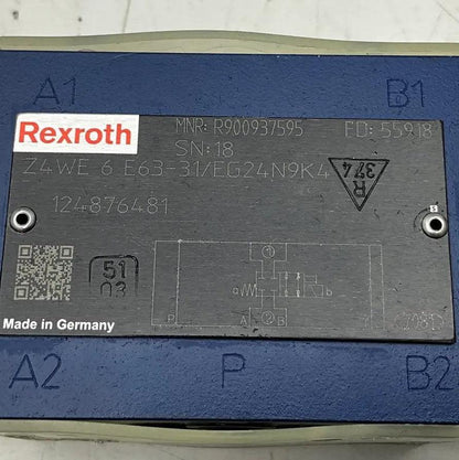 Rexroth Z4WE6E63-3X/EG24N9K4 Directional Spool Valve-Directional Spool Valve-Used Industrial Parts