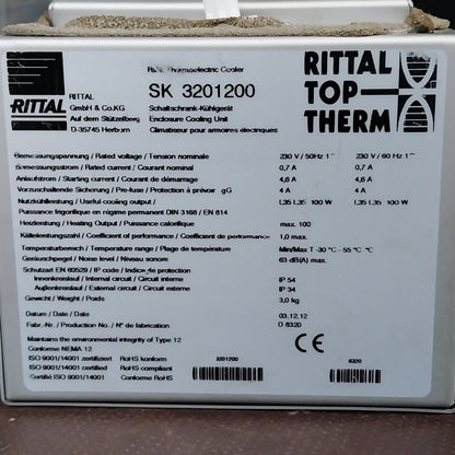 Rittal SK 3201200 Thermoelectric Cooler-Thermoelectric Cooler-Used Industrial Parts