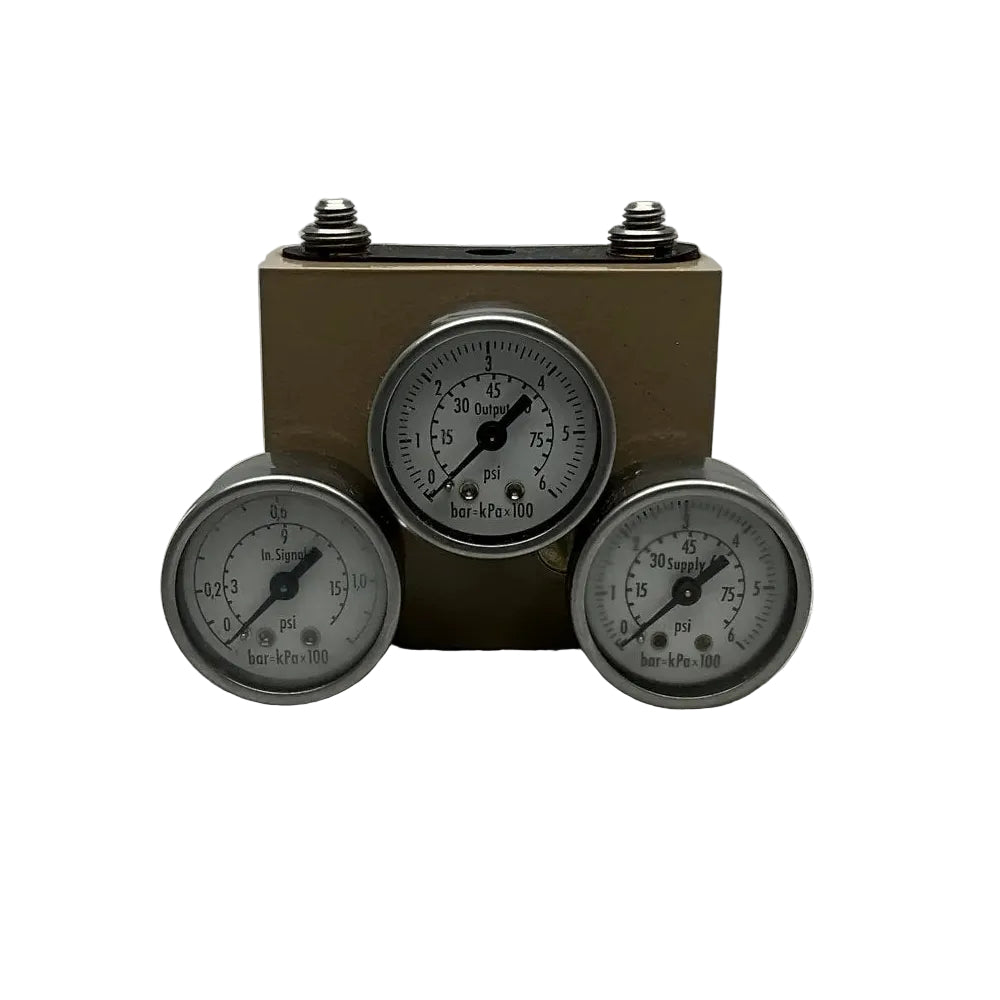 SAMSON 3708-6352 02L Pneumatic Pressure Regulator & Gauge Block Manifold-Used Industrial Parts
