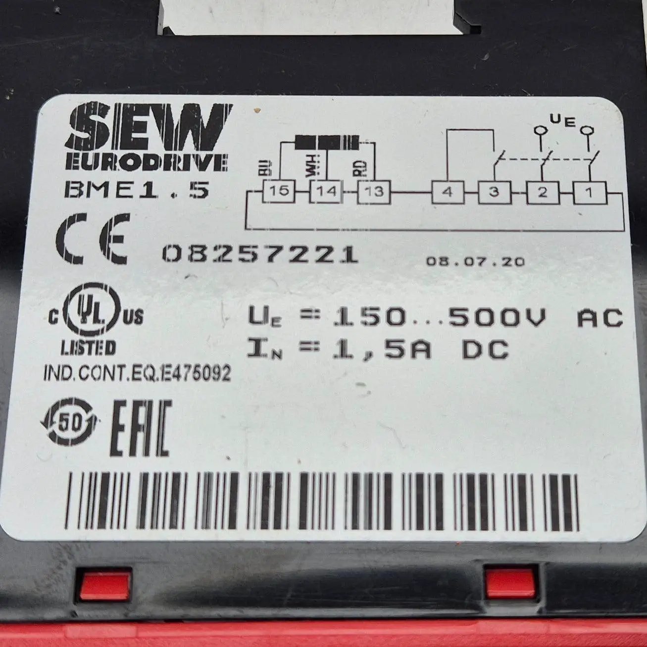 SEW Eurodrive BME1.5 Brake Module-Brake Module-Used Industrial Parts