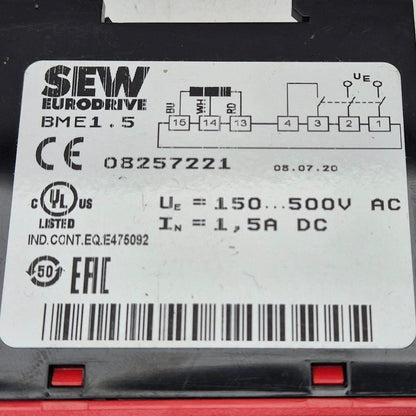 SEW Eurodrive BME1.5 Brake Module-Brake Module-Used Industrial Parts