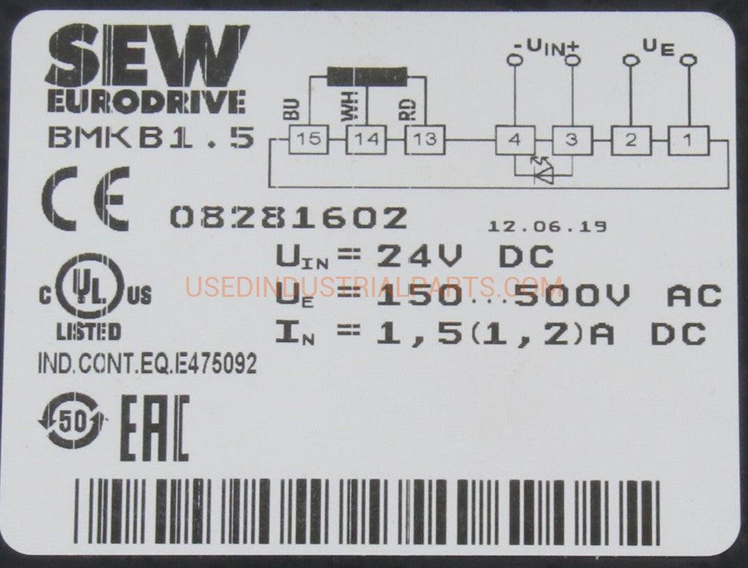 SEW Eurodrive BMK B1.5 Brake Rectifier-Brake Rectifier-AD-06-04-Used Industrial Parts