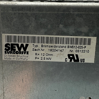 SEW Eurodrive BW012-025-P Braking Resistor-Used Industrial Parts