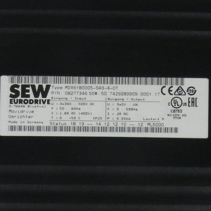 SEW Eurodrive MDX61B0005-5A3-4-0T Movidrive Frequency Inverter-Frequency Inverter-Used Industrial Parts