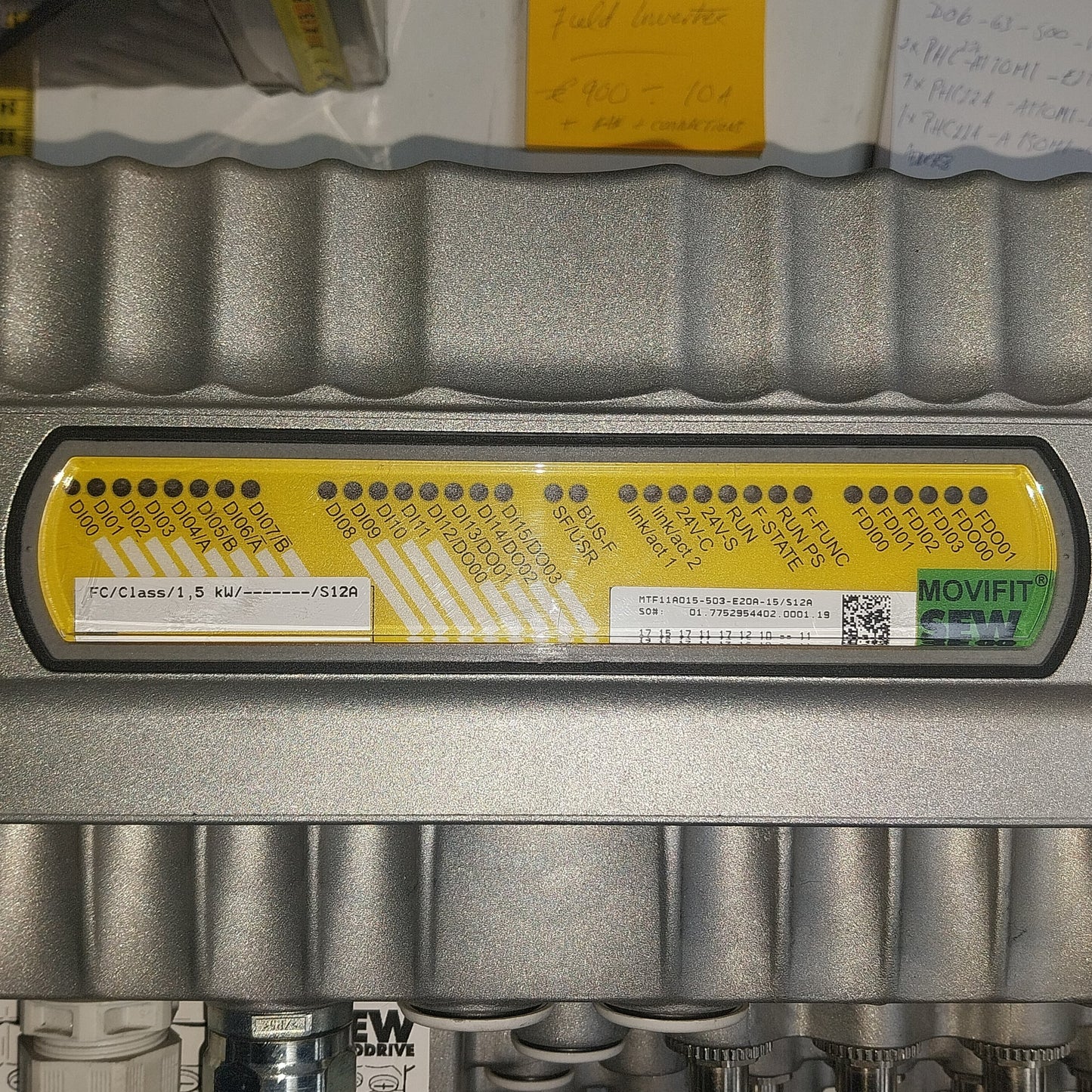 SEW Eurodrive Movifit MTF11A015-503-E20A-15/S12A Frequency Inverter-Frequency Inverter-Used Industrial Parts