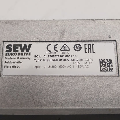SEW Eurodrive Movimot MQD32A MM15D 503 00 Z30F 0 AF1 DeviceNet Field Distributor-DeviceNet Field Distributor-Used Industrial Parts
