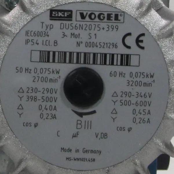 SKF Vogel DU56N2075+399 Motor & MFE5-2000+399 Gear Pump Assembly-Motor-Driven Gear Pump Assembly-Used Industrial Parts
