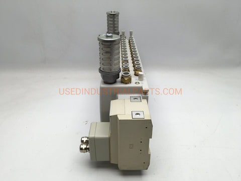 Image of SMC 12 Station Manifold Block Assembly-Pneumatic Manifold-DA-04-03-Used Industrial Parts