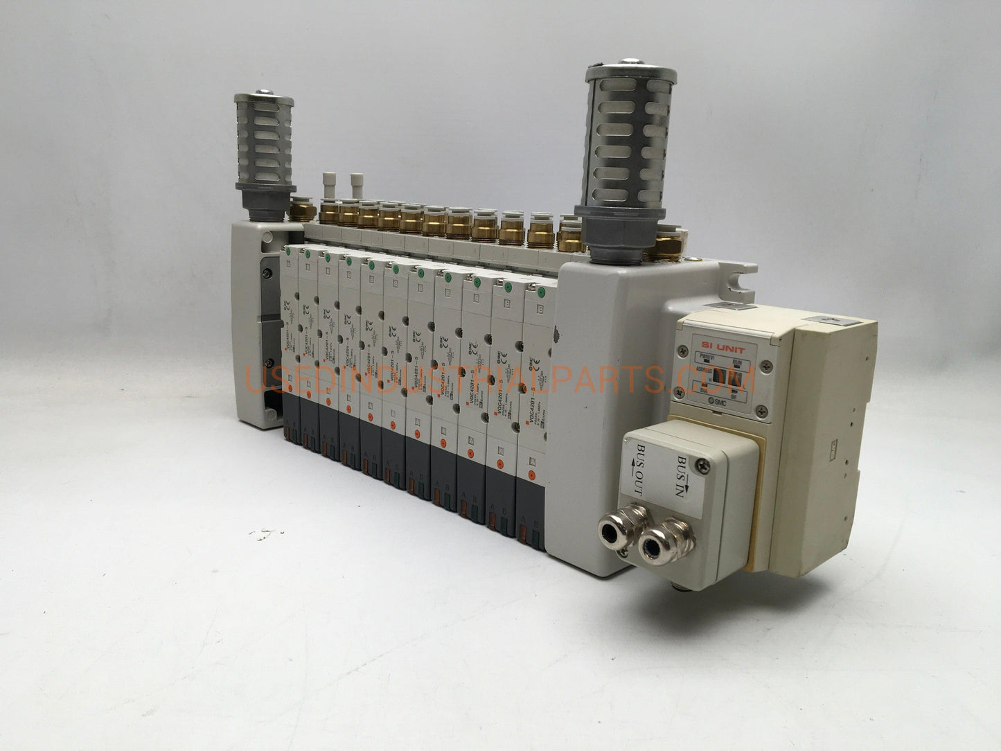 SMC 12 Station Manifold Block Assembly-Pneumatic Manifold-DA-04-03-Used Industrial Parts