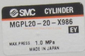 SMC Compact Guide Cylinder MGPL20-20-X986-Compact Guide Cylinder-DA-03-04-Used Industrial Parts