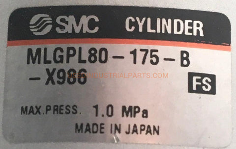 Image of SMC Pneumatic Guided Cylinder MLGPL80-175-B-X986-Pneumatic Cylinder-DA-05-02-Used Industrial Parts