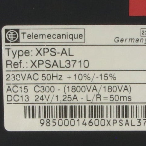 Telemecanique Preventa XPS AL Safety Relay