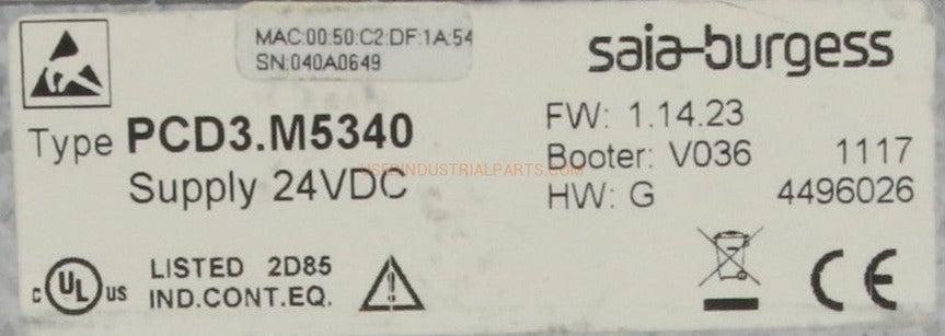 Saia-Burgess PCD3.M5340 Ethernet Controller-Ethernet Controller-AC-06-05-Used Industrial Parts