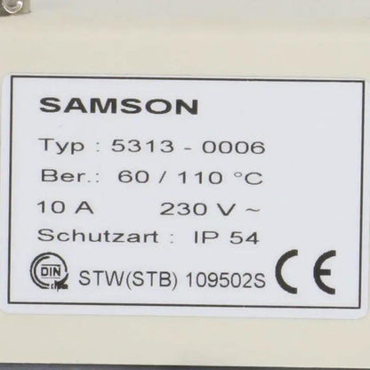 Samson 5313-0006 Immersion Thermostat-Immersion Thermostat-Used Industrial Parts