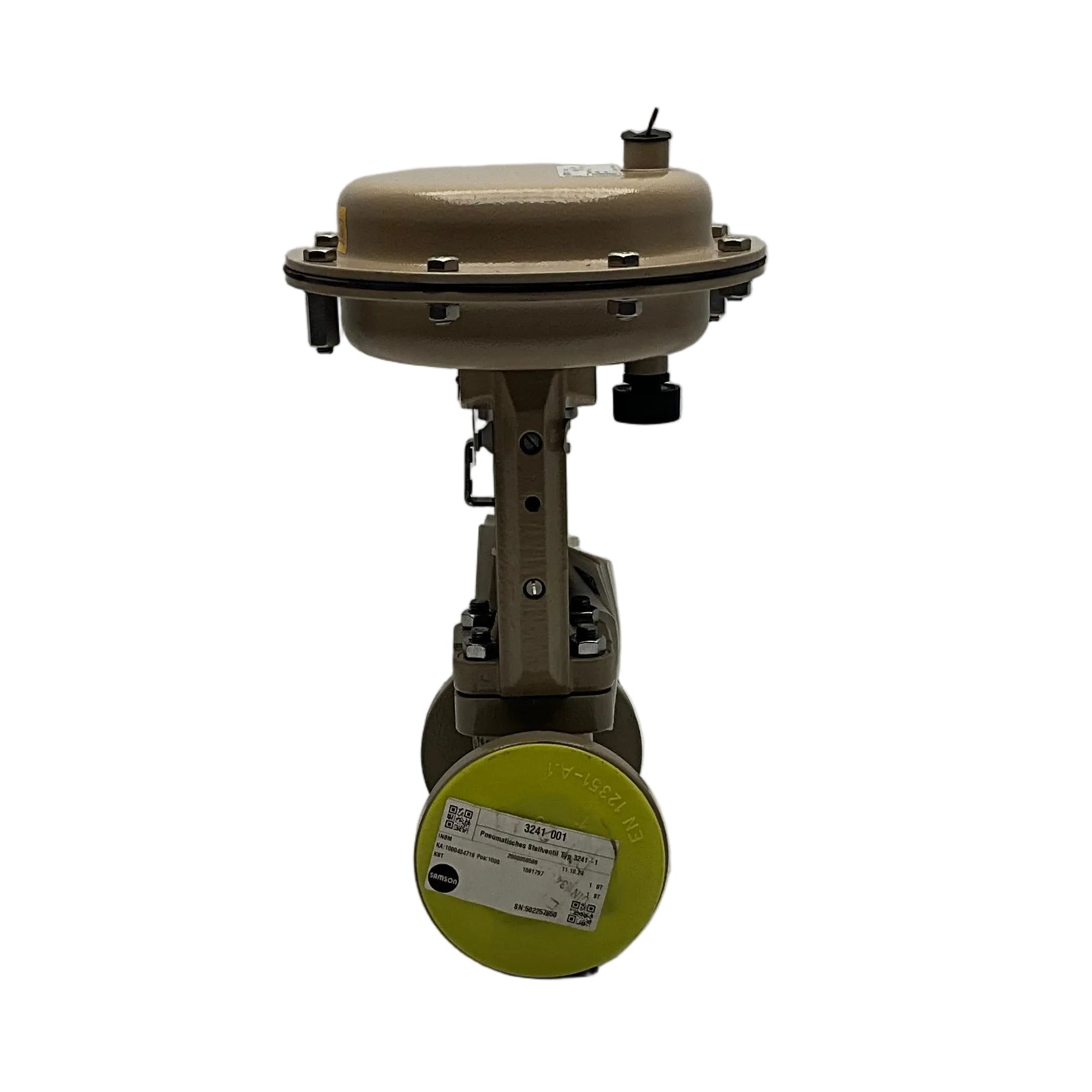 Samson Globe Control Valve with Pneumatic Actuator-Globe Control Valve with Pneumatic Actuator-Used Industrial Parts