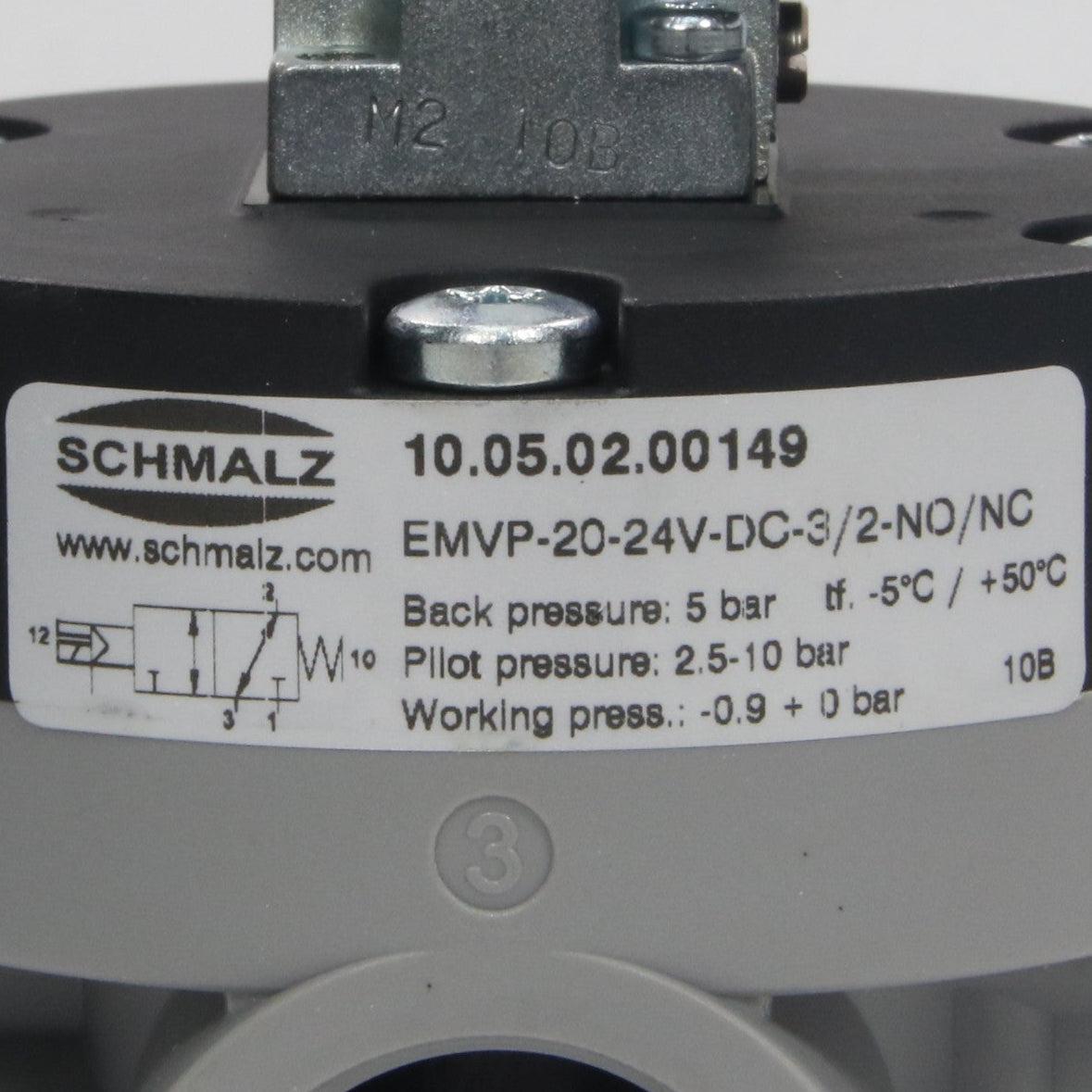 Schmalz EMPV 20 24V DC 3 2 NO NC Solenoid Valve-Solenoid Valve-Used Industrial Parts