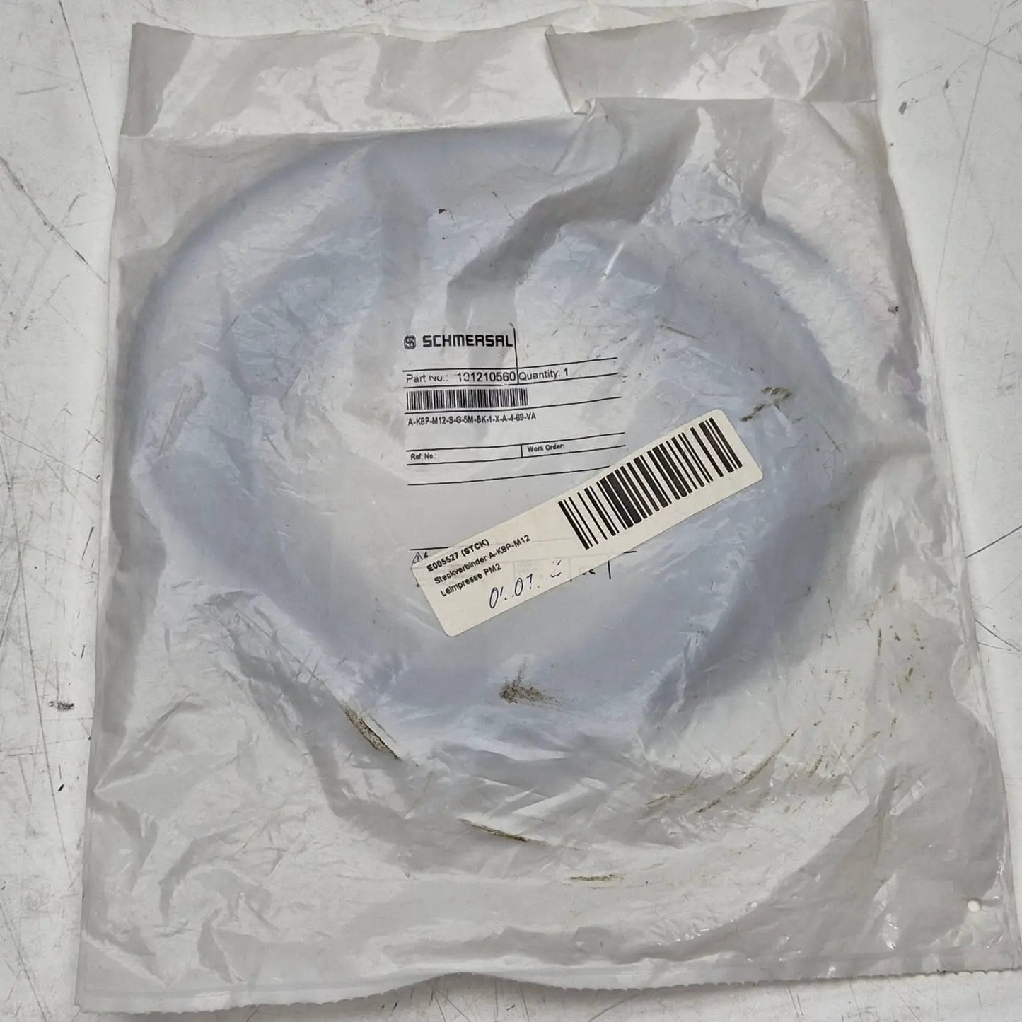 Schmersal A-K8P-M12-S-G-5M-BK-1-X-A-4-69-VA Connector Cable-Connector Cable-Used Industrial Parts