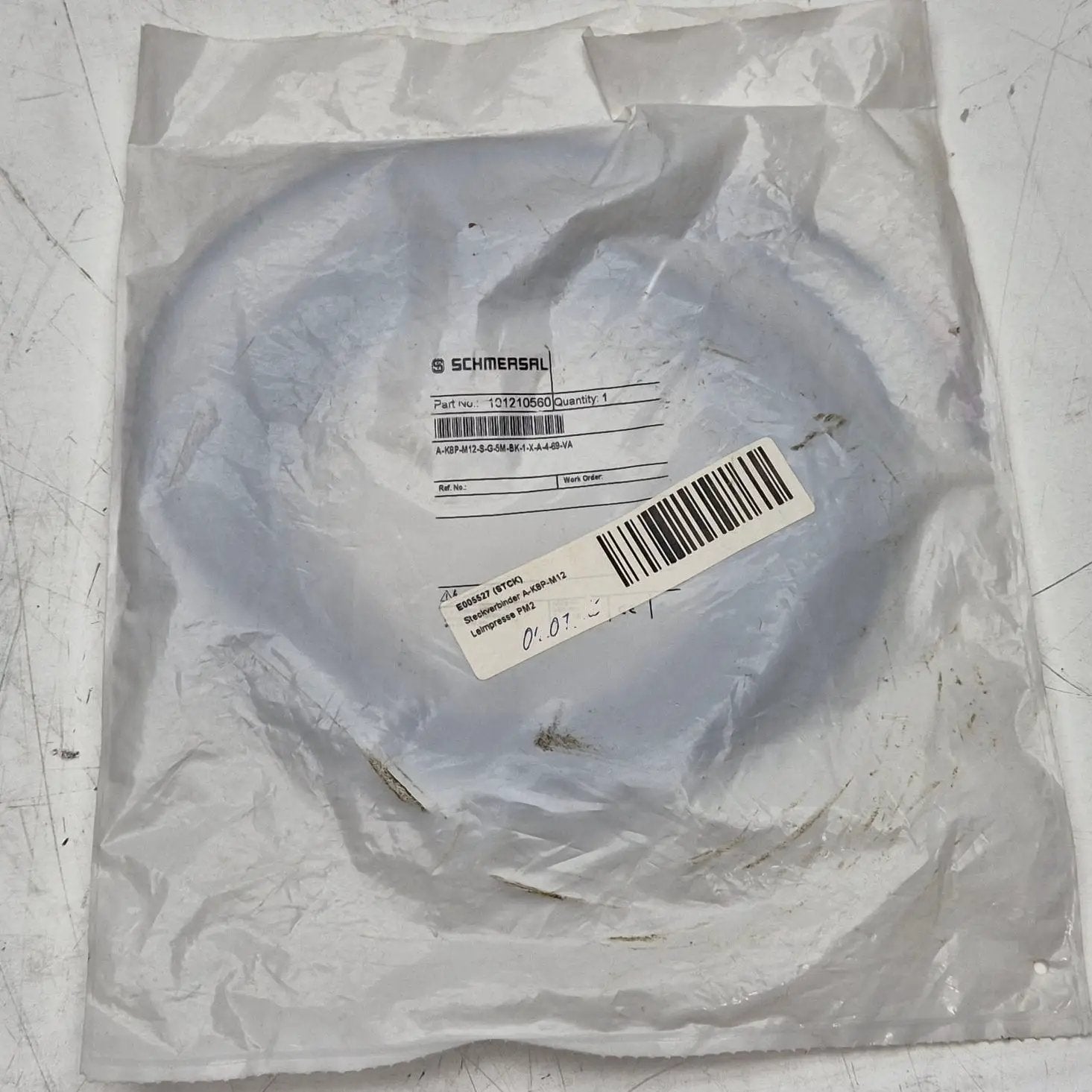 Schmersal A-K8P-M12-S-G-5M-BK-1-X-A-4-69-VA Connector Cable-Connector Cable-Used Industrial Parts