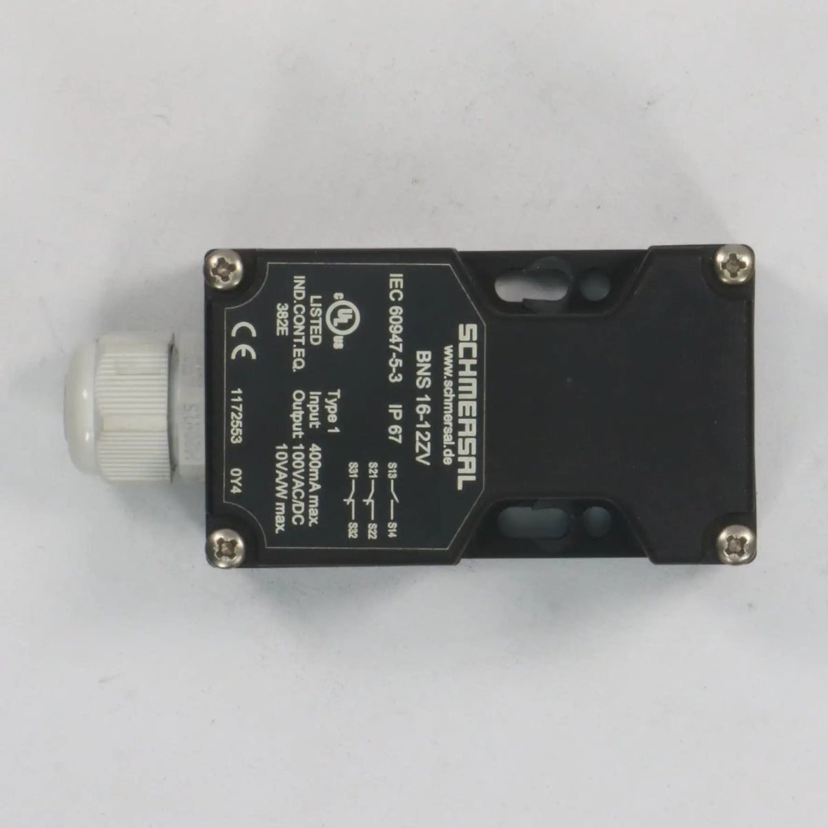 Schmersal BNS 16-12ZD Magnetic Safety Switch-Magnetic Safety Switch-Used Industrial Parts