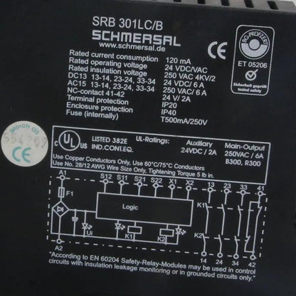 Schmersal Protect SRB 301LC/B Safety Relay-Safety Relay-Used Industrial Parts