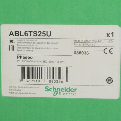 Schneider Electric ABL6TS25U Isolating Transformer-Isolating Transformer-Used Industrial Parts