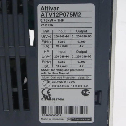 Schneider Electric Altivar 12 Variable Speed Drive-Variable Speed Drive-Used Industrial Parts