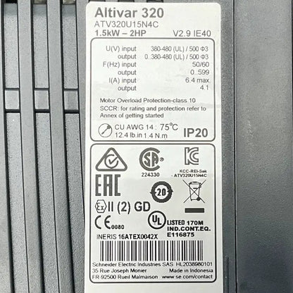 Schneider Electric Altivar 320 Variable Speed Drive - 1.5kW-Variable Speed Drive-Used Industrial Parts