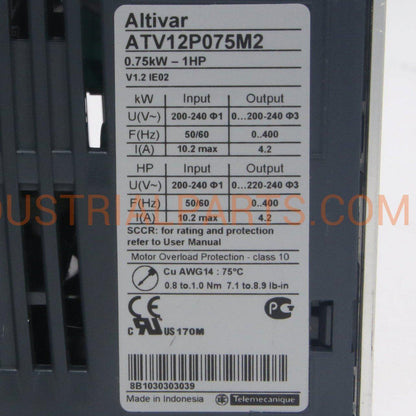 Schneider Electric Altivar Variable Speed Drive-Variable Speed Drive-CA-07-05-02-Used Industrial Parts