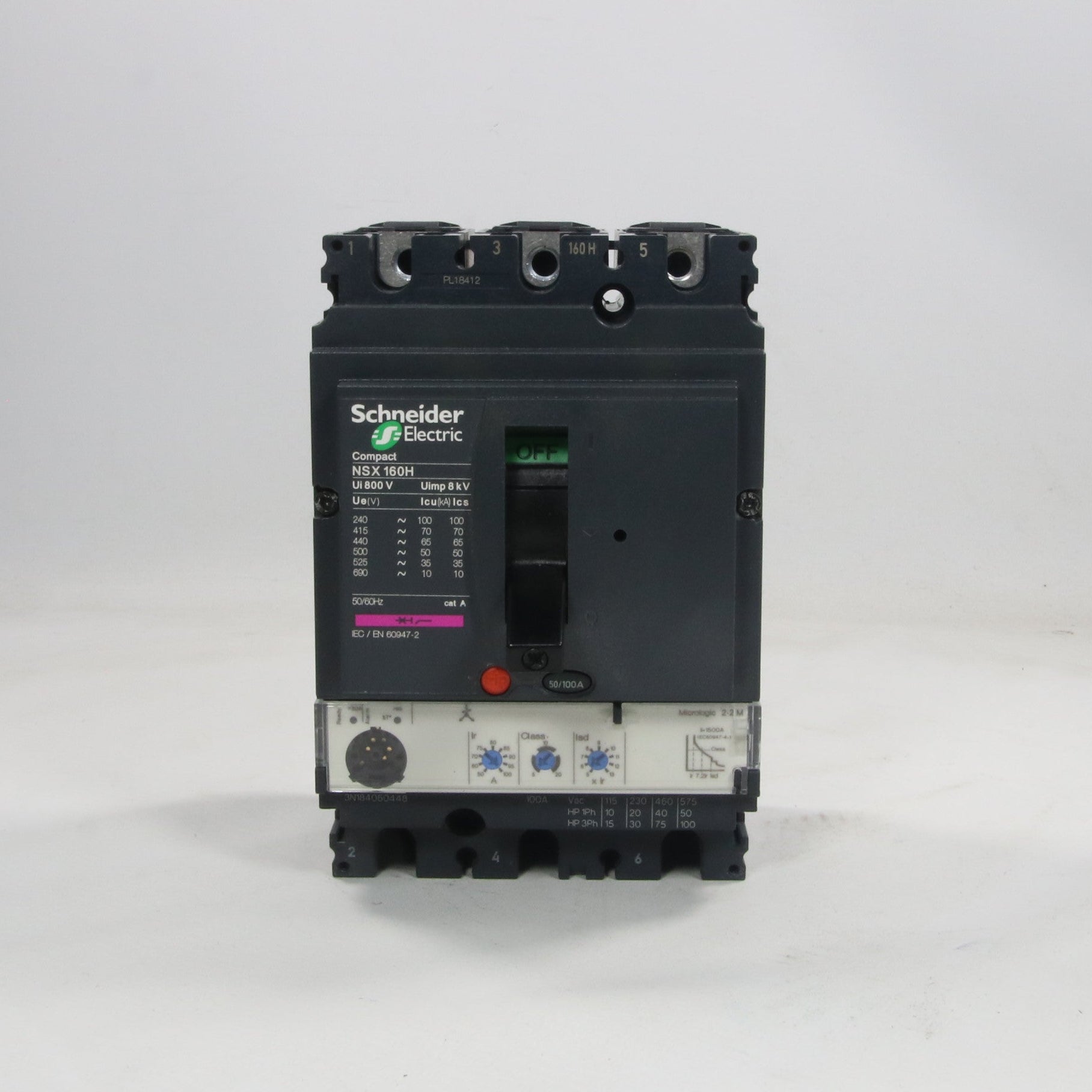 Schneider Electric Compact NSX160H Circuit Breaker-Circuit Breaker-Used Industrial Parts