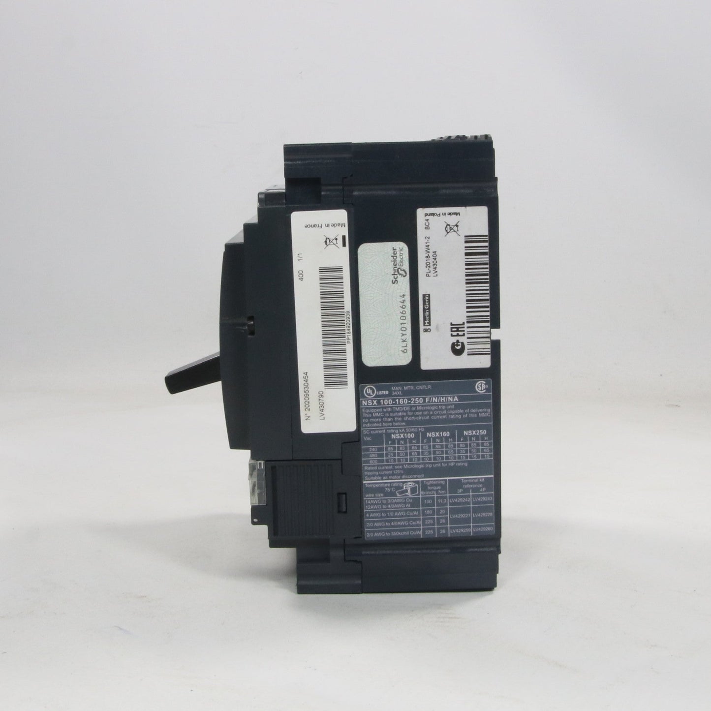 Schneider Electric Compact NSX160H Circuit Breaker-Circuit Breaker-Used Industrial Parts