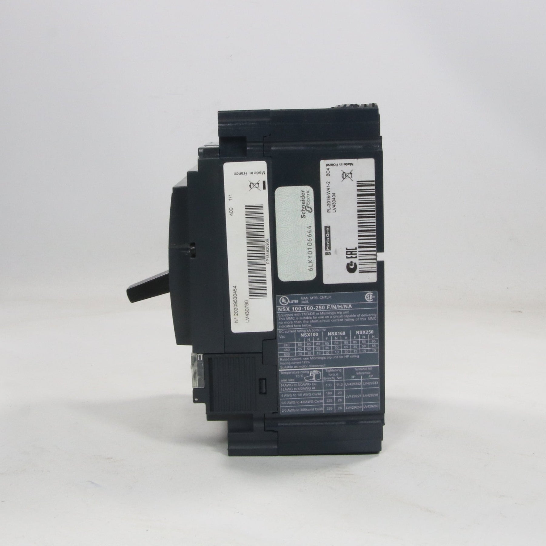 Schneider Electric Compact NSX160H Circuit Breaker-Circuit Breaker-Used Industrial Parts