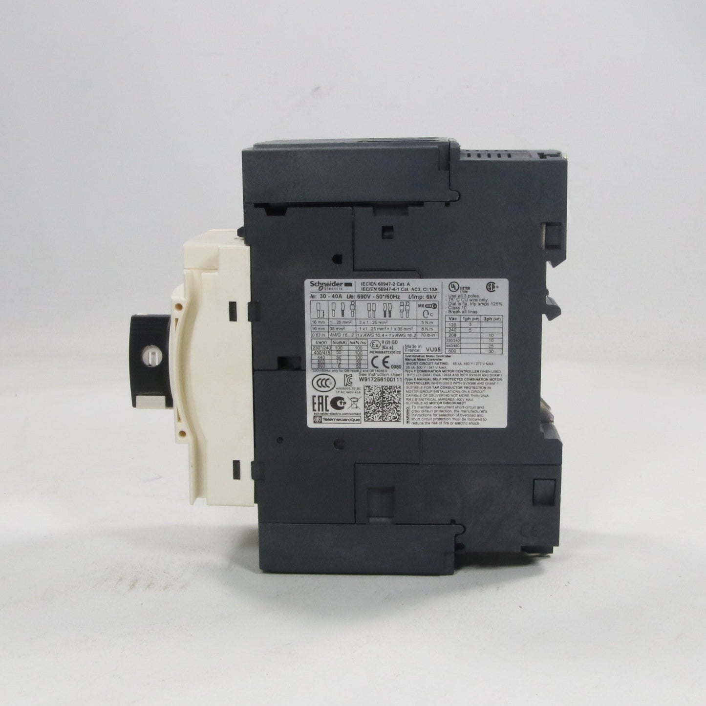 Schneider Electric GV3P40 Motor Circuit Breaker-Motor Circuit Breaker-Used Industrial Parts