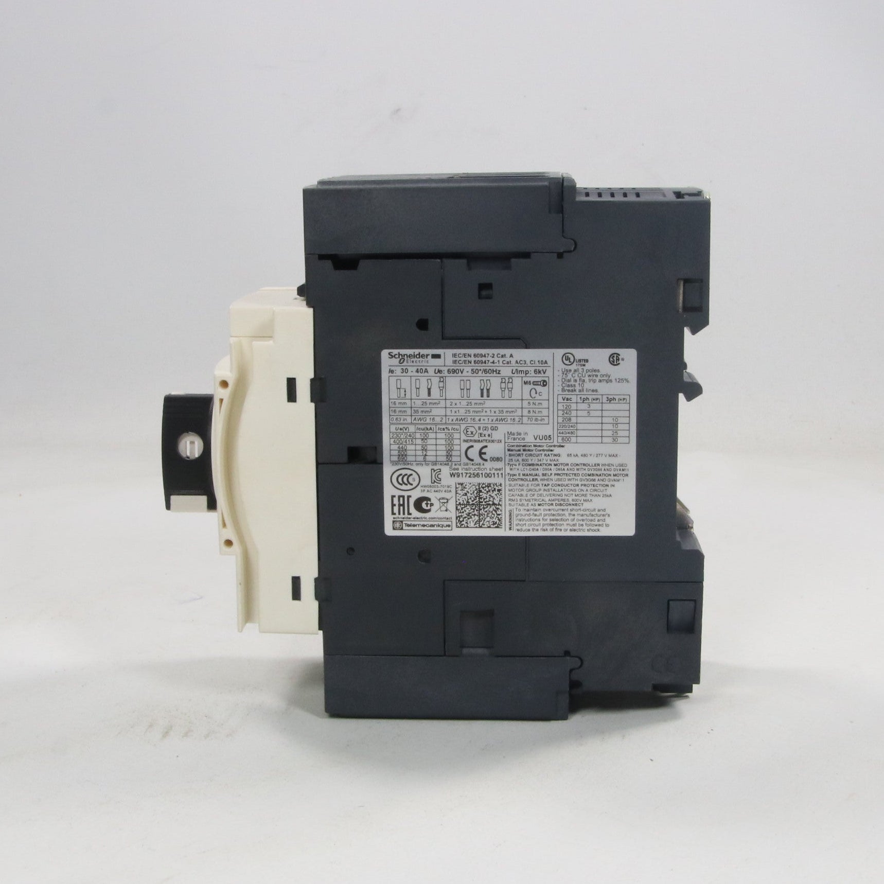 Schneider Electric GV3P40 Motor Circuit Breaker-Motor Circuit Breaker-Used Industrial Parts